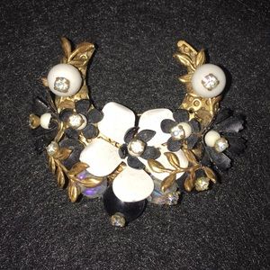 Enameled Floral Brooch